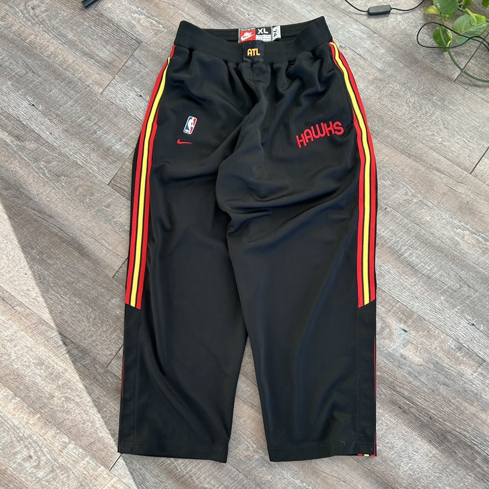 Nike NBA Vtg Atlanta Hawks Embroidered Athletic Basketball Warmup Pants Size XL